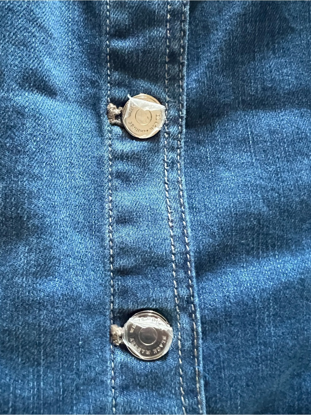 WHBM  Blue Denim Button-Front top - Picture 3 of 5